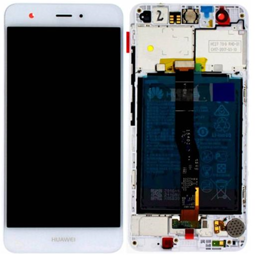 Display completo (touch+LCD) bianco con frame e componenti - SERVICE PACK