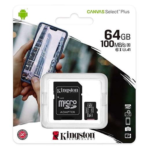 Kingston-Canvas-Select-Plus-64GB-con-adattatore-SD-classe-A1