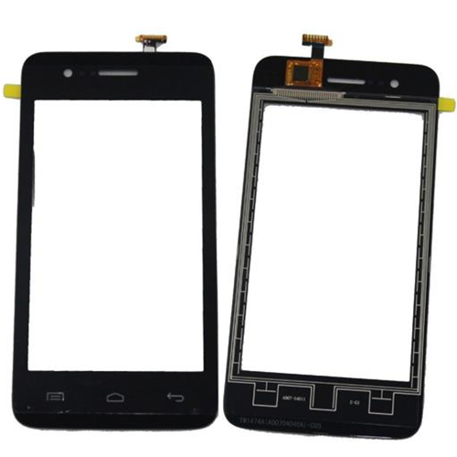 Touch screen con vetrino nero