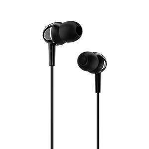 Auricolari 3.5mm BM36 "Acura" neri con mic. e comandi sul filo 1.2m