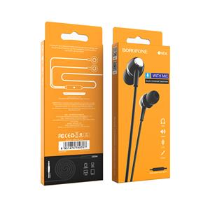 Auricolari 3.5mm BM36 "Acura" neri con mic. e comandi sul filo 1.2m