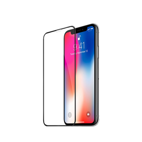 Vetro temperato Nano 3D A12 nero per iPhone XS Max