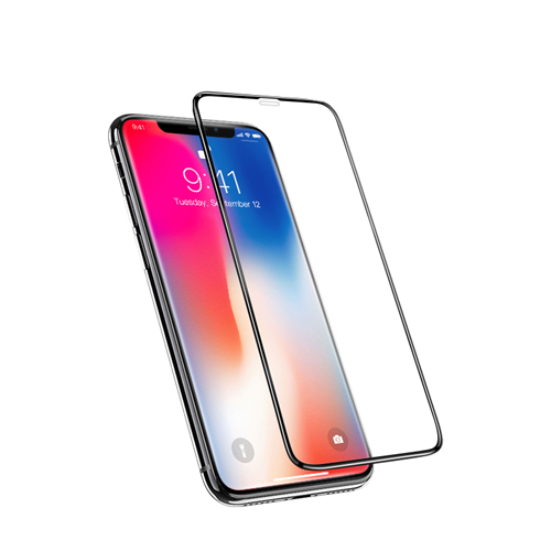 Vetro temperato Nano 3D A12 nero per iPhone XS Max
