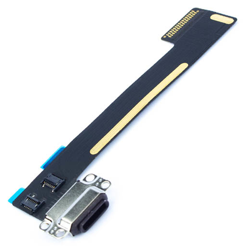 Connettore di ricarica nero con flat (da saldare)