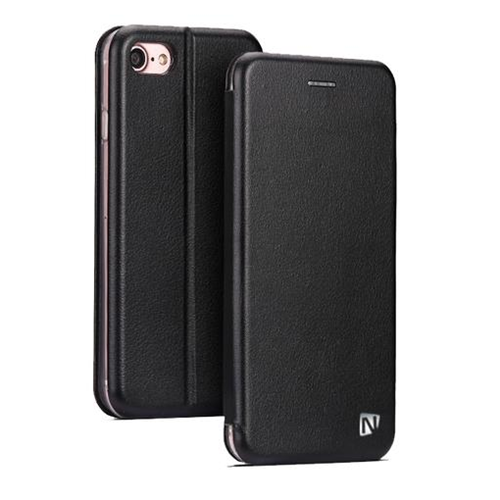 Flip cover in ecopelle nera per Huawei P9