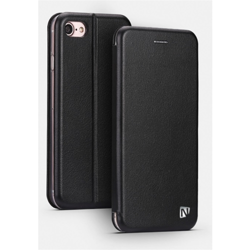 Flip cover in ecopelle nera per Huawei Nova Young