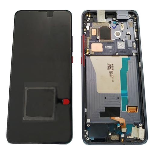 Display completo (touch+LCD) grigio con frame SERVICE PACK