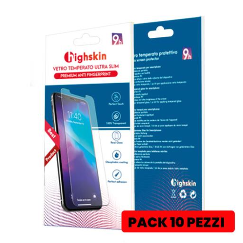 Pack 10 pezzi vetro temperato Highskin per iPhone SE 2020