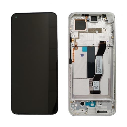 Display completo (touch+LCD) silver con frame SERVICE PACK