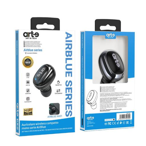 Mini auricolare bluetooth mono nero serie AirBlue