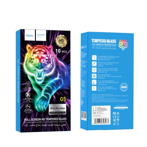 Vetro temperato 3D G5 (set 10 pz) nero per Apple iPhone 14 Pro Max