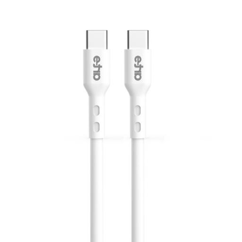 Cavo Type-C/Type-C Bianco 60W 1m alta resistenza serie DATA STRONG