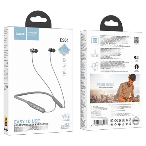 Auricolari BT ES64  "Easy Sound" sport Grey