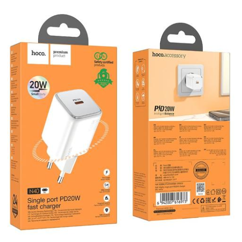 Alimentatore rete N40 "Mighty" bianco PD20W