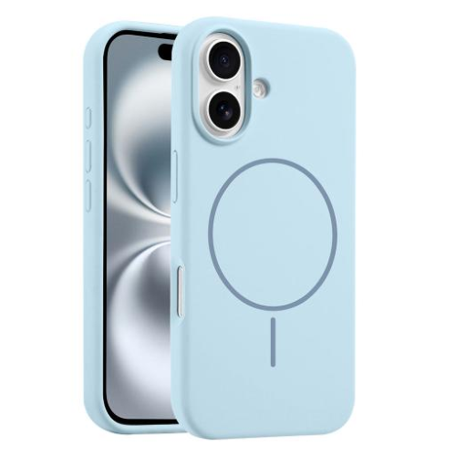 Cover silicone serie MAGSILK per iPhone 13 Pro Celeste