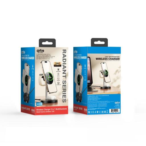 Art-e Supporto ricarica wireless 3in1  compatibile con iPhone/ iWatch e Airpods