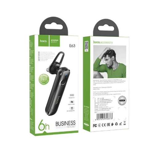 Auricolare BT Mono E63 "Diamond" nero BT 5.0