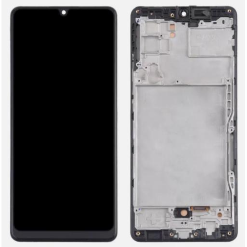 Display completo nero con frame per A42 5G