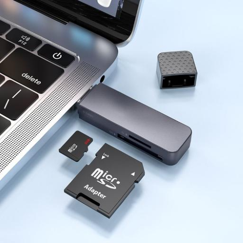 Memory Card Reader "Spirit" 2-in-1 USB 2.0 Metal Grey