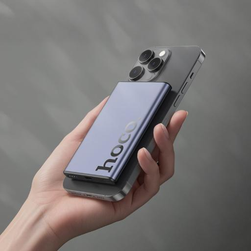 Power bank Q32 5000 mAh ric. wireless magnetica, PD20W cavo type C Metal Gray certificazione CCC