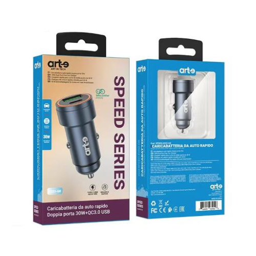 Caricabatteria da auto PD30W+18W Type-C+QC3.0 serie Speed