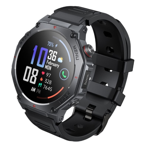Hoco Y37 AMOLED GPS Smartwatch sports watch Black supporta chiamate BT