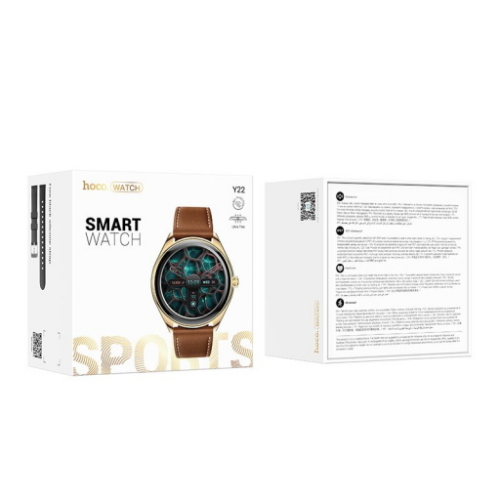 Hoco Y22 Smartwatch Champagne Gold Display Amoled, supporta chiamate BT