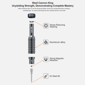 Set di cacciaviti in lega di alluminio 5 in 1 Steel Cannon King Classic Series