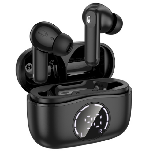 Auricolari TWS EQ22 "Singer" Midnight Black con soppressione del rumore ANC+ENC