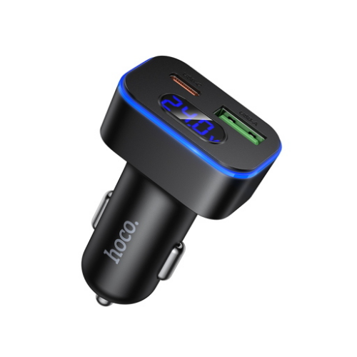 Caricabatterie auto doppia porta PD30W+QC3.0 48W con display Z63B "Barry" nero