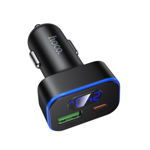 Caricabatterie auto doppia porta PD30W+QC3.0 48W con display Z63B "Barry" nero