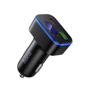 Caricabatterie auto doppia porta PD30W+QC3.0 48W con display Z63B "Barry" nero