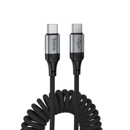 Cavo a spirale 1.5m 60W type C-type C X121 "Nuevo" nero