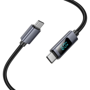 Cavo fast charge 60W PD type C-type C con display  X112 "Favor" nero