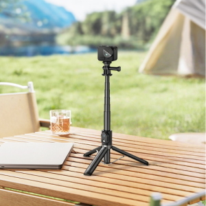 Treppiede multifunzione con selfie stick e controllo remoto K101 "Prestigio" nero