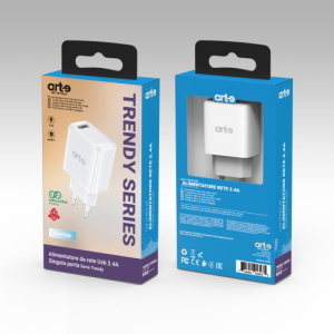 -SOTTOCOSTO FLASH-Caricabatteria da rete 2.4A USB-A Serie Trendy - LEGGERE CONDIZIONI