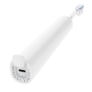 [Bundle]Spazzolino elettrico ad ultrasuoni waterproof HP64 bianco + Kit 2 testine di ricambio
